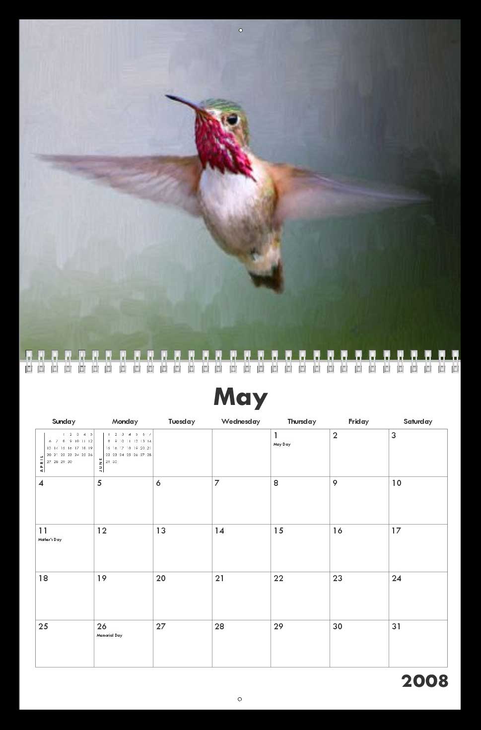  - Hummingbird-Calendar