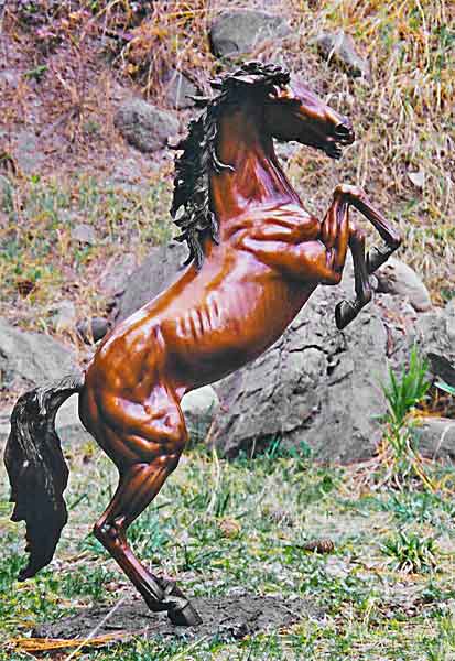 rearing horse silhouette. Bronze: Rearing Horse, winner