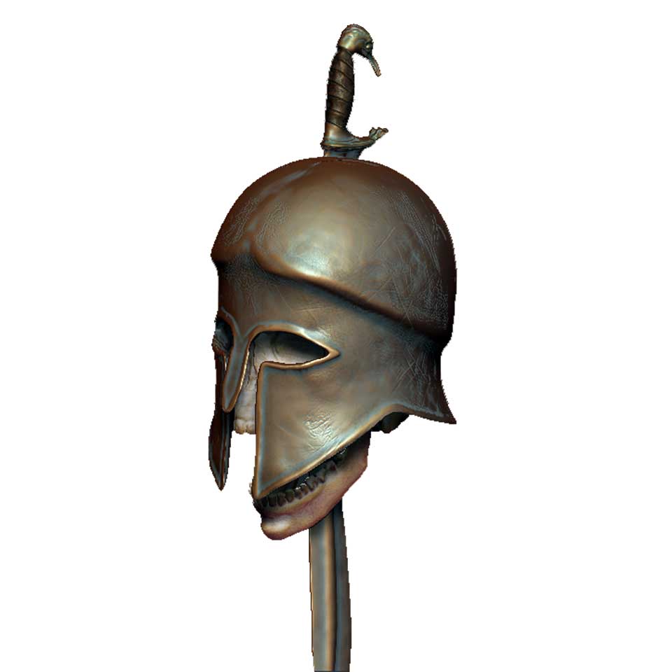 A Greek helmet