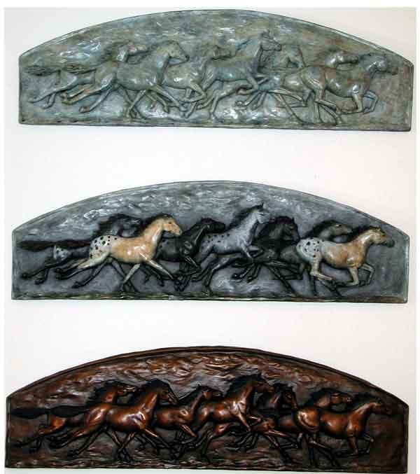 3 versions of 7 Running Horses