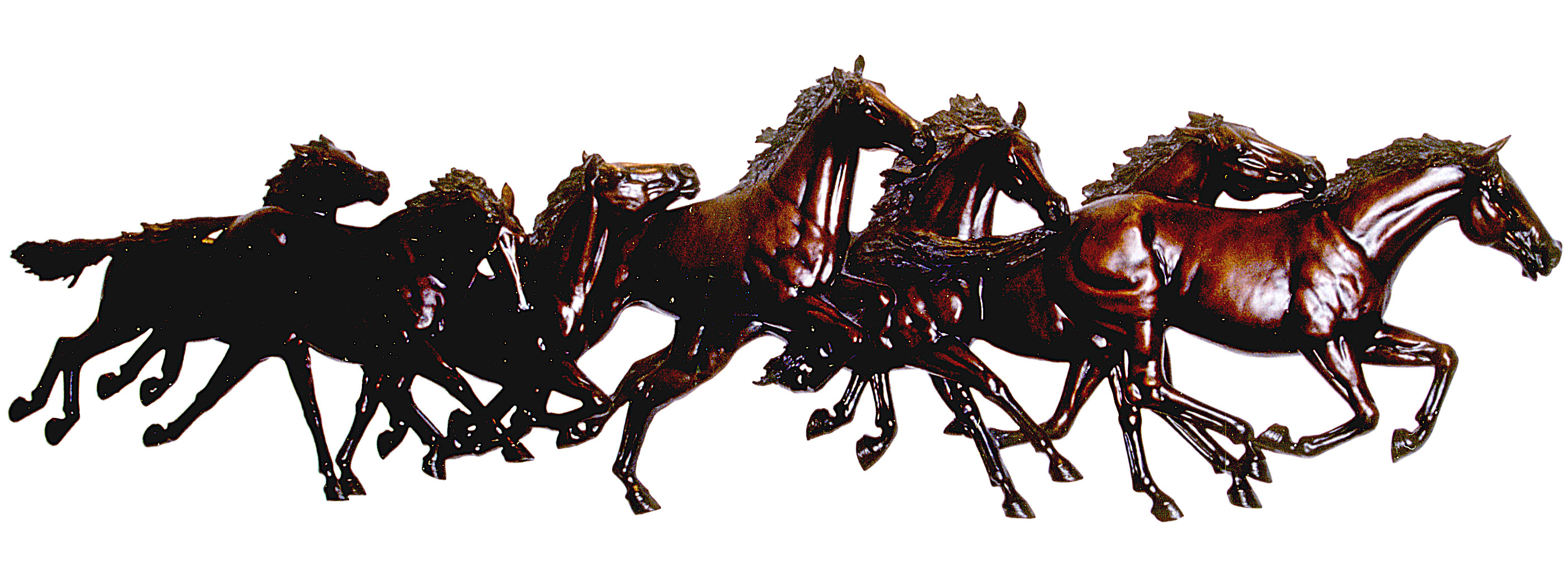 Seven Running Horses Cut out