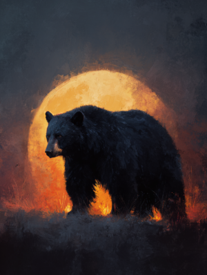 Black Bear Full Moon